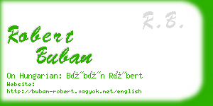 robert buban business card